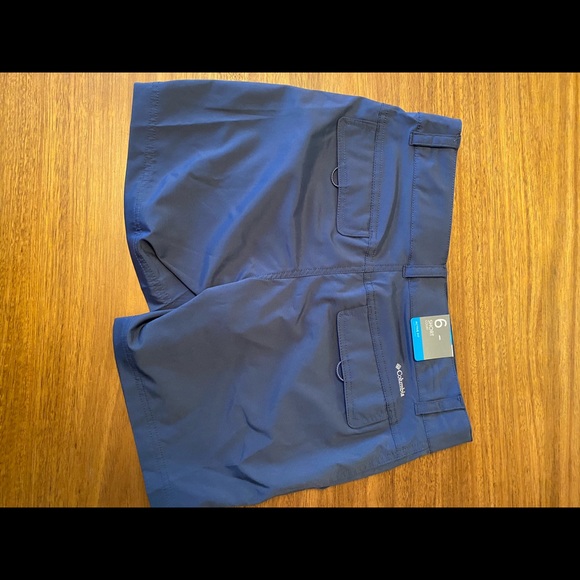 COLUMBIA NEW Omni shield hiking shorts navy sz 6 - Picture 4 of 5